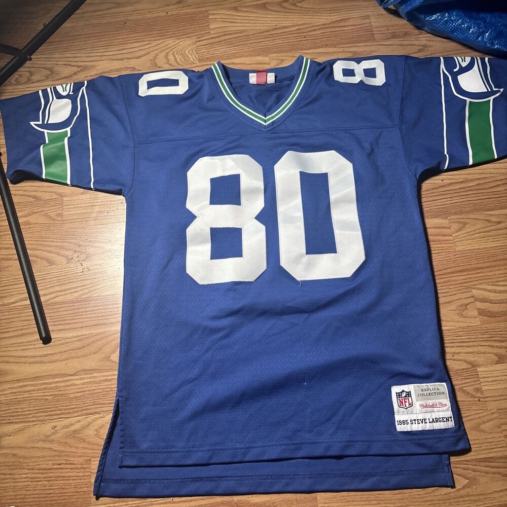 Steve Largent Seahawks Mitchell & Ness Legacy Jersey 1985 Blue Men’s Large